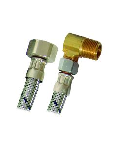 Manguera Flexible para Agua Acero Inoxidable 1/2" X 3/8"