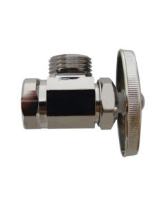 Llave de Control para Agua Cromo Angular — 1/2" NPT × 1/2"