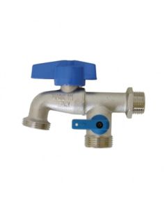 Llave dual para lavanderia cromo