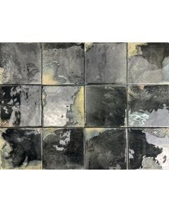 Azulejo Granadella 11.5 x 11.5 cm Carbón Brillante Dune Cocemex - CAJA con 0.6 m²