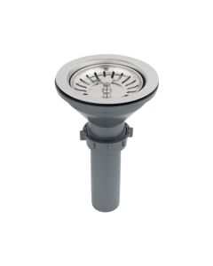 Contracanasta de ABS Gris con Canastilla de Acero Inoxidable Urrea