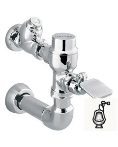 Fluxómetro de pedal expuesto para mingitorio cromo spud de 19 mm