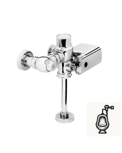 Fluxómetro de sensor electrónico de batería para mingitorio cromo spud de 19 mm descarga 1 L