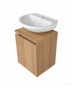 Gabinete Eco Fresno Europeo con Lavabo Milano Color Blanco Corona