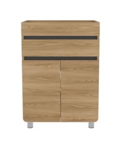 Gabinete Aluvia 60 x 45 cm Color Fresno con Lavabo y Monomando Bajo Tunez Corona