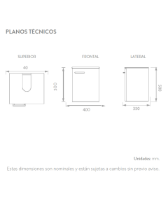 Gabinete Eco Fresno Europeo 40 Blanco Corona
