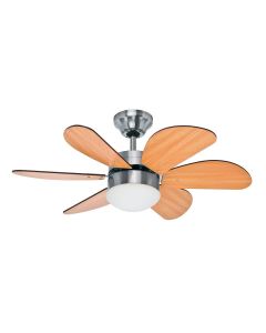 Ventilador de techo Sprint con luz niquel cepillado 30"