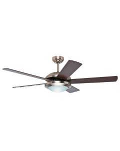 Ventilador de techo Solaris con luz niquel cepillado 52"