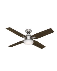 Ventilador de techo Mercado con luz niquel cepillado 50"