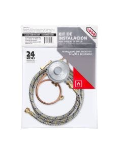 Regulador con manguera de 1.5 m para cilindro de gas o tanque estacionario, flujo 1.0 m³/h