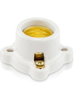 Portalámpara cuadrado con casquillo de aluminio