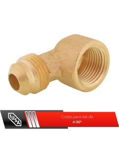 Codo para estufa 90° 1/2” x 1/2”