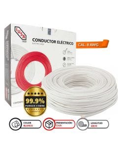 Cable THW Calibre 8 IUSA 100 m Blanco