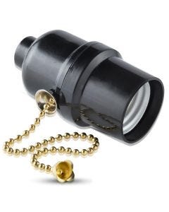 Portalámpara con interruptor de cadena