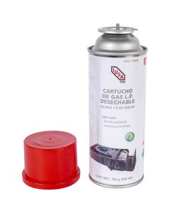 Cartucho de gas butano con válvula 1/4” de vuelta