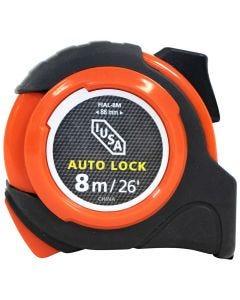 Flexómetro auto lock, anti impacto, usa, 8m