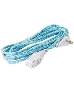 Extensión Eléctrica Trenzada IUSA, 16 AWG - Color: Azul con Blanco