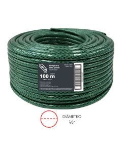 Rollo de Manguera Flexible Tricapa, IUSA, 100 m de 1/2"