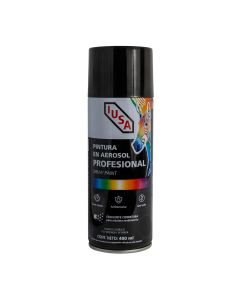 Pintura en aerosol profesional brillante, negro alta temperatura, IUSA