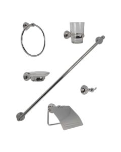 Juego de Accesorios para Baño JE02C Cromo Rugo