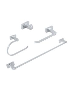 Juego Acces para Baño Moderno 4Pzas Cromo URREA