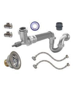Kit de Instalación para Fregadero de Una Tarja Acero Inoxidable Coflex