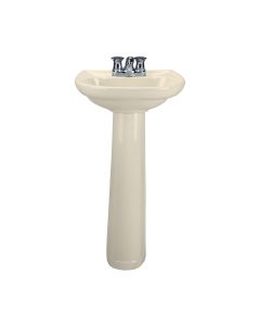 Lavabo con Pedestal Civic para Llave de 4" Hueso Corona