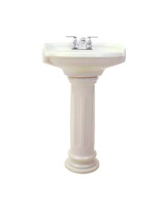 Lavabo con Pedestal Regency para Llave de 4" Hueso Corona