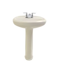 Lavabo con Pedestal Senna para Llave de 4" Hueso Corona