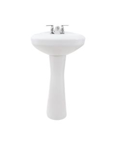 Lavabo con Pedestal Vienna 4" Blanco Corona