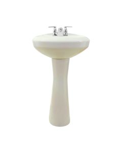 Lavabo con Pedestal Vienna 4" Hueso Corona