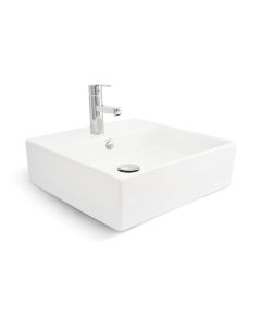 Lavabo de Sobreponer tipo Bowl Razionale Cuadrado Blanco Corona