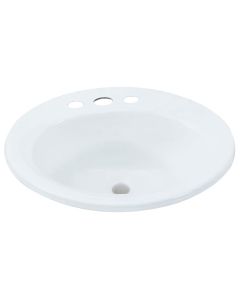 Lavabo Marsella de Sobreponer Taladros Ocultos Blanco Corona