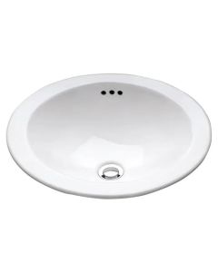 Lavabo Redondo Chico de Sobrecubierta sin Perforaciones Blanco American Standard