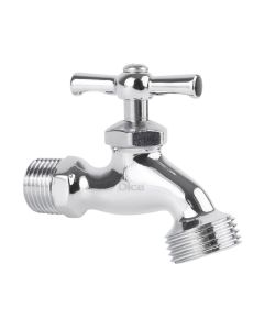 Llave de Compresión para Jardín 1/2" Cromada Dica