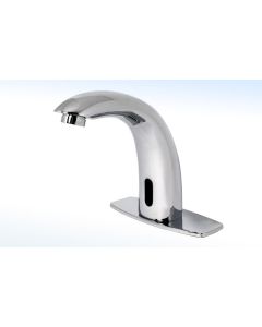 Llave Electrónica de Sensor para Lavabo con Corriente y Baterías Cromo Rugo