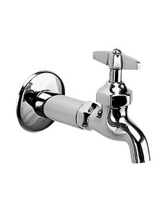 Llave Individual de Maneral Plano con Niple y Chapetón 1/2" Cromo Urrea