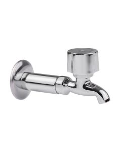 Llave Individual para Fregadero con Maneral, Niple y Chapetón Cromo Dica