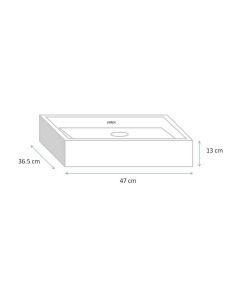 Lavabo Quadro de Sobreponer Blanco