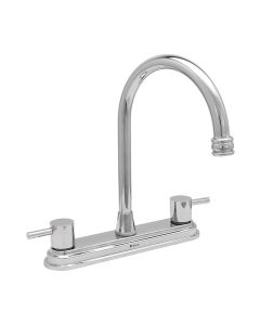 Mezcladora Ecológica para Fregadero 8" Cuello Alto Cromo Dica