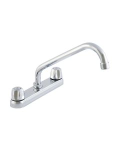 Mezcladora Ecológica para Fregadero 8" Cuello Corto Cromo Dica