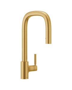 Mezcladora Monomando para Cocina Tenon con Regadera Extraíble Oro Cepillado Moen