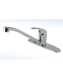 Mezcladora Monomando para Fregadero 8" con Cubierta Cromo Rugo