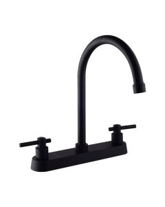 Mezcladora para Fregadero 8" con Manerales de Palanca Negro Mate Dica