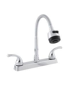 Mezcladora para Fregadero 8" con Nariz Flexible de ABS Cromo Dica