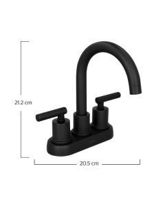Mezcladora Lavabo 4" M/Palan 14Cl Negro Mate Urrea