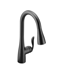 Monomando Arbor para Cocina con Rociador Extraíble Negro Mate Moen