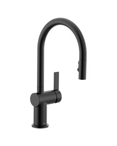 Monomando Cia para Cocina con Rociador Extraíble Negro Mate Moen