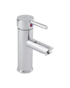 Monomando Corto para Lavabo Media y Alta Presión Acero Inoxidable Cromo Dica