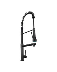 Monomando Profesional para Cocina con Nariz Flexible Negro Mate Urrea